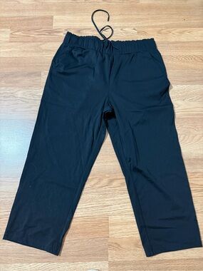 32 cool S Black Elastic-Waist Casual Knee Shorts